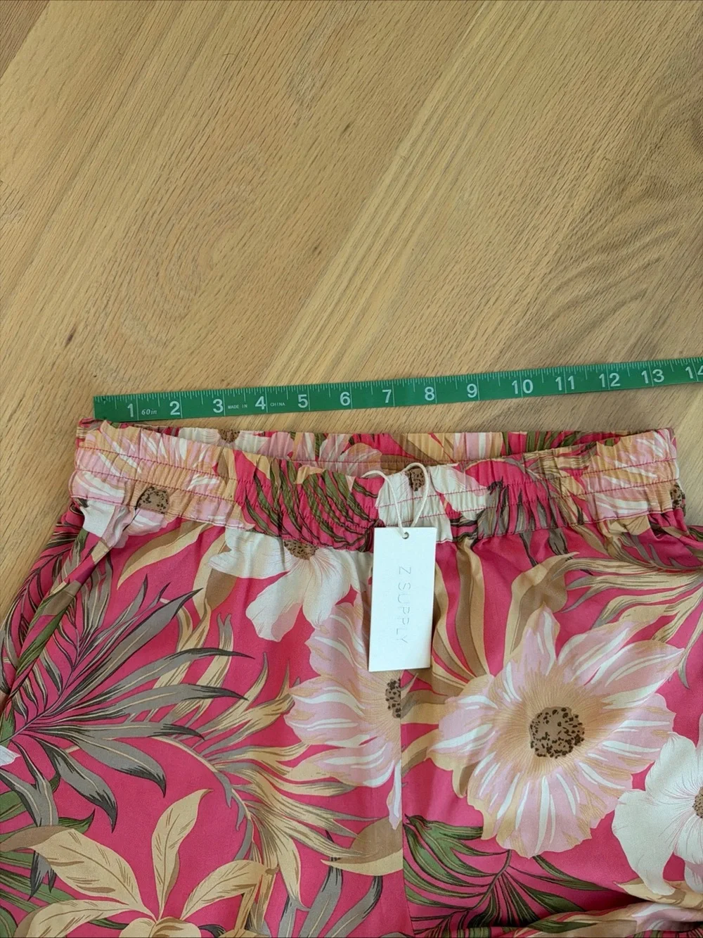 NWT Z Supply Dante Barra Tropic Pant Small Wide Leg Tropical Vacation Elastic